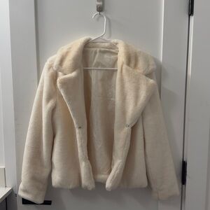 Cream Faux Fur Jacket